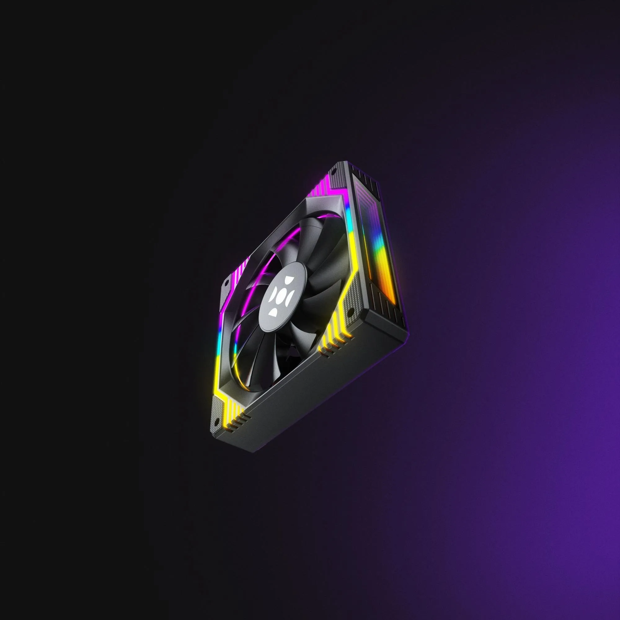 Cooler Fan Fortrek Frosty Rainbow Preto