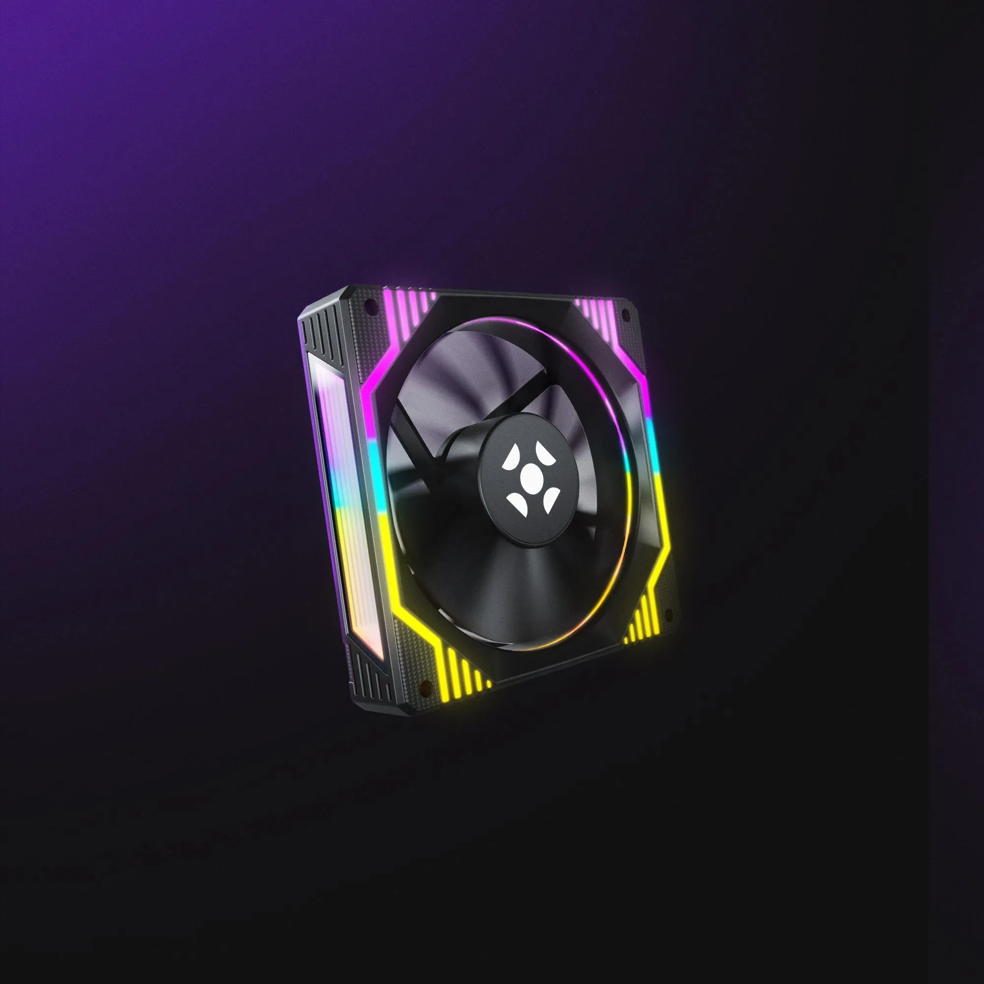 Cooler Fan Fortrek Frosty Rainbow Preto