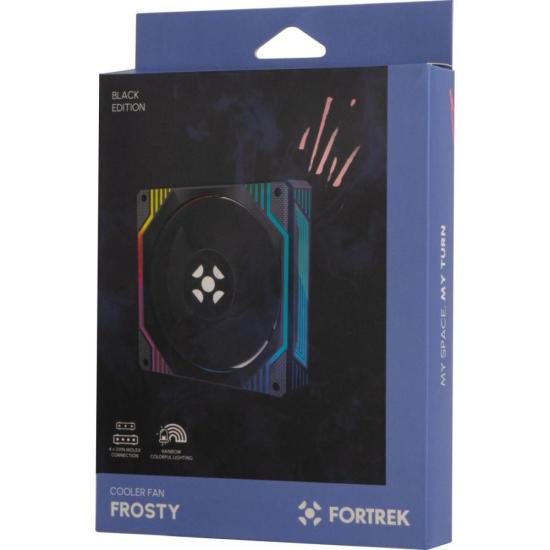 Cooler Fan Fortrek Frosty Rainbow Preto