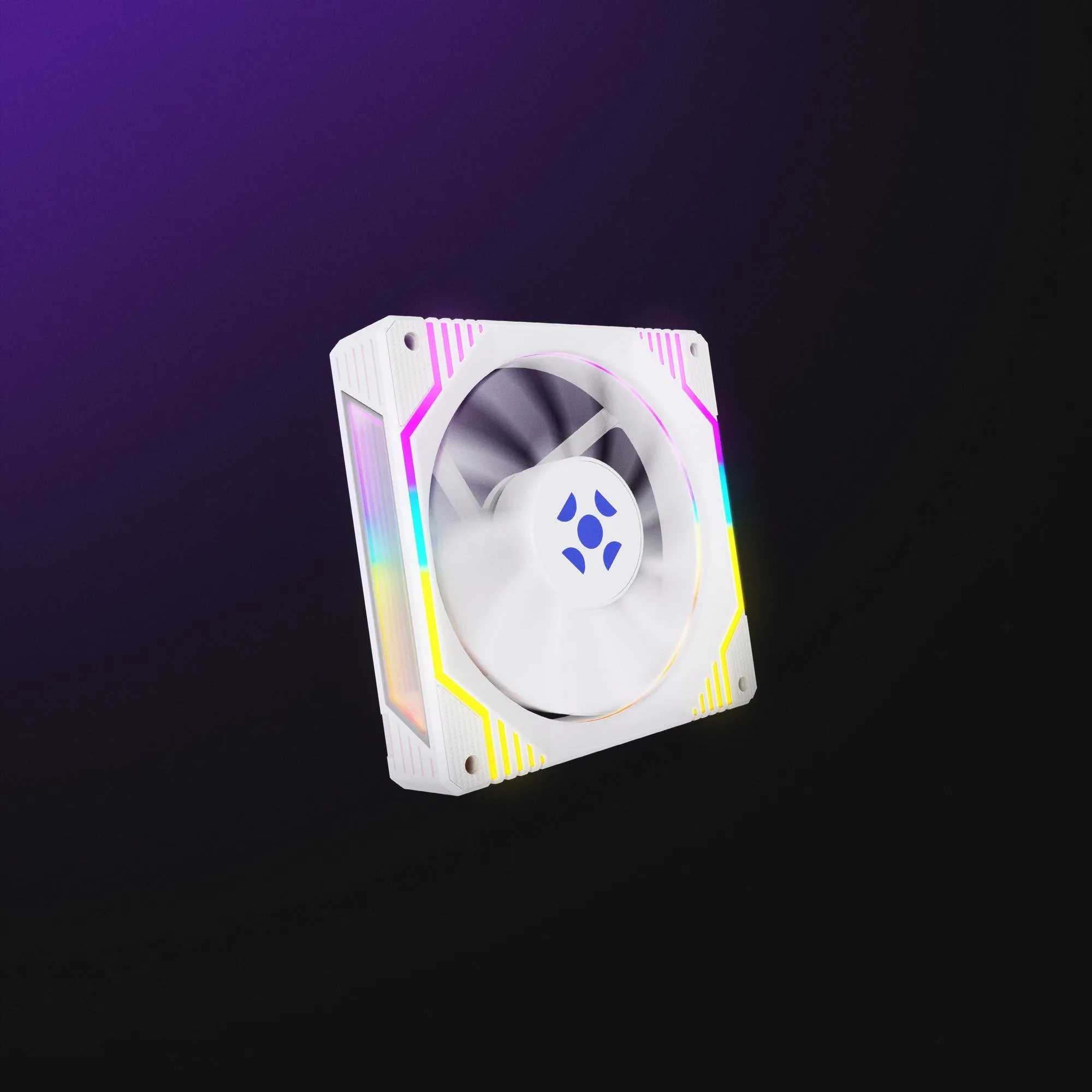 Cooler Fan Fortrek Frosty Rainbow Branco