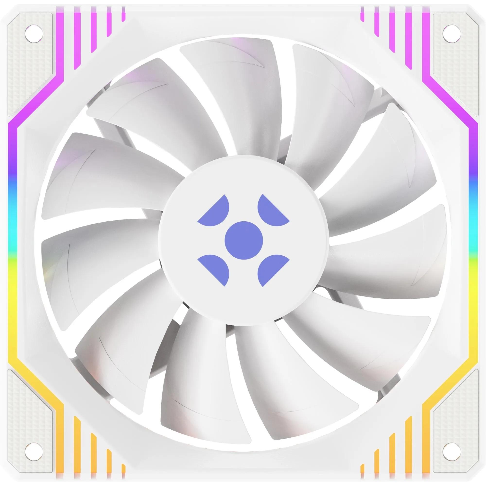 Cooler Fan Fortrek Frosty Rainbow Branco