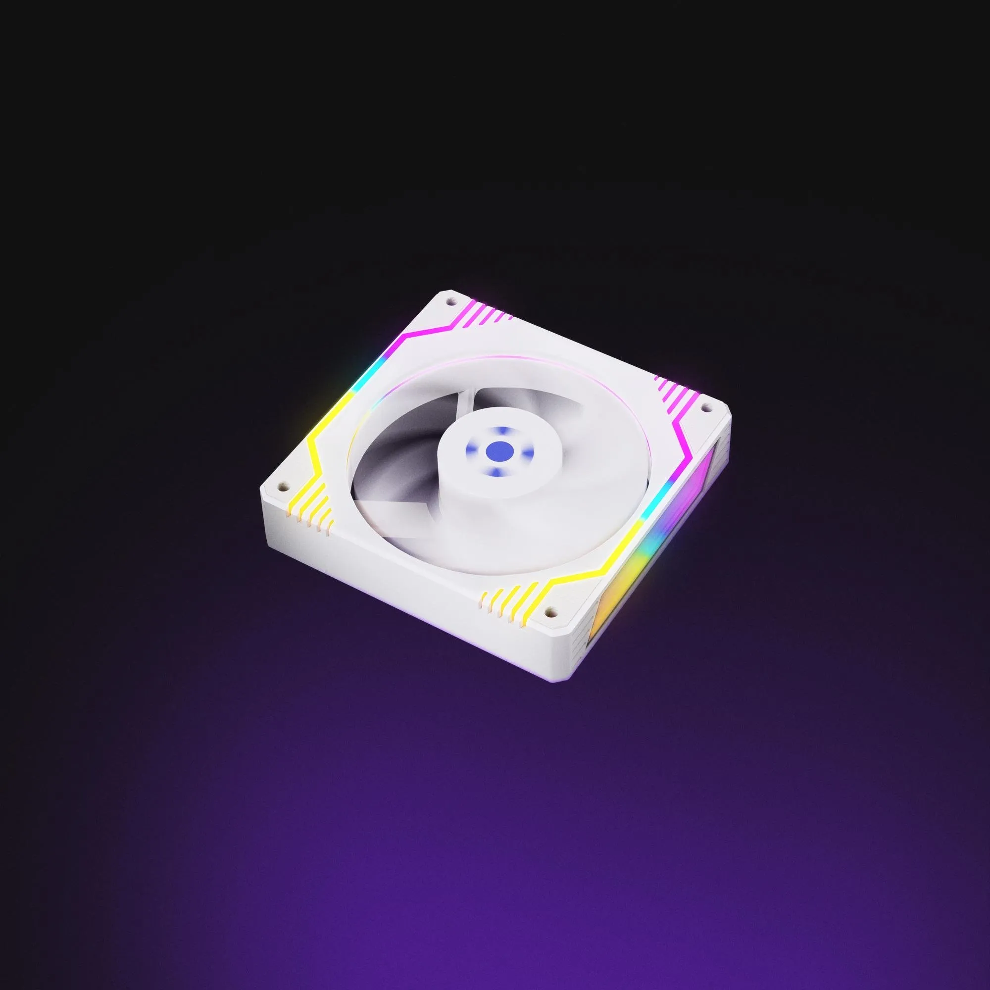Cooler Fan Fortrek Frosty Rainbow Branco