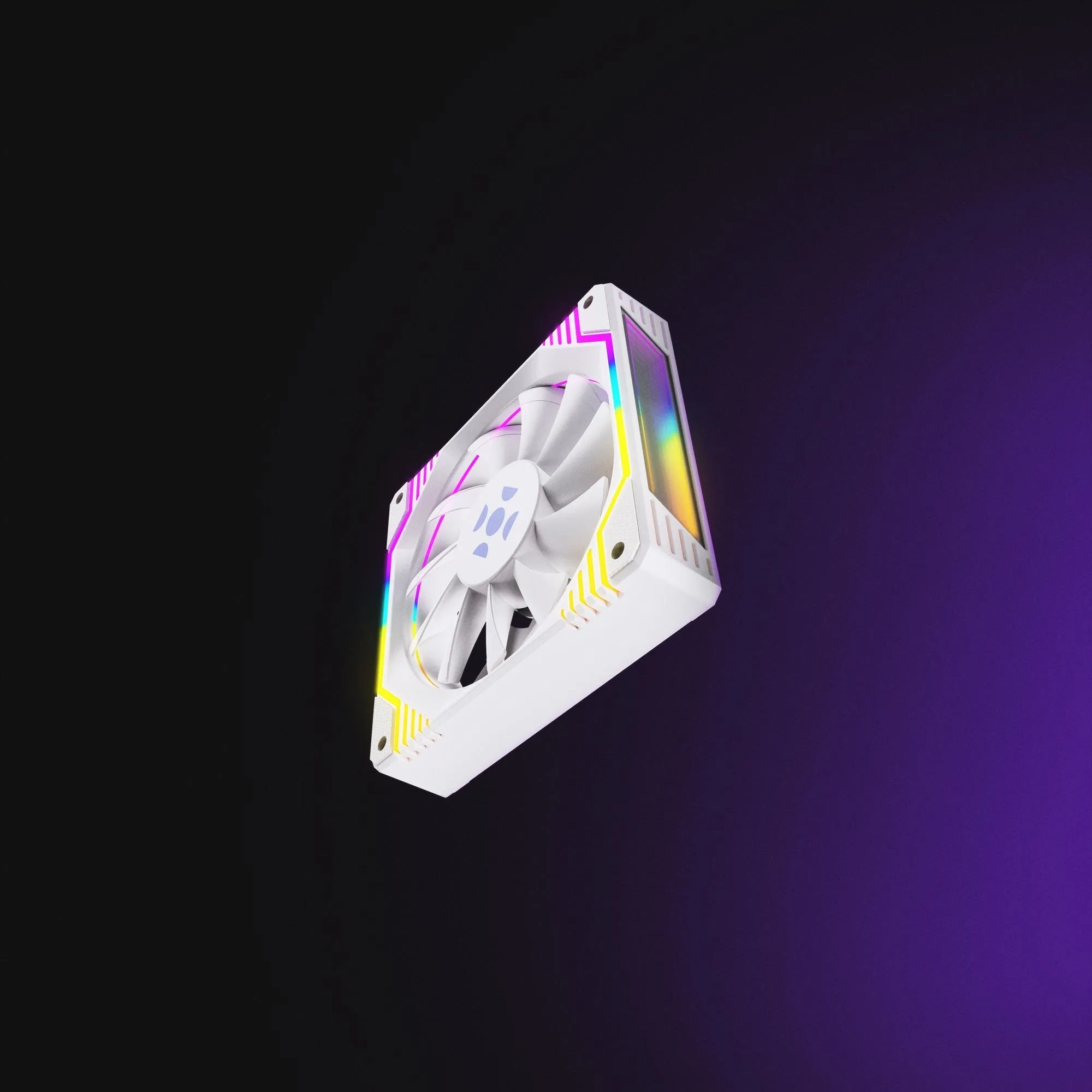 Cooler Fan Fortrek Frosty Rainbow Branco