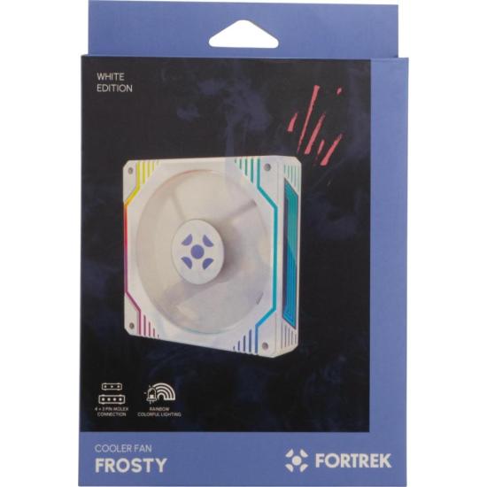 Cooler Fan Fortrek Frosty Rainbow Branco