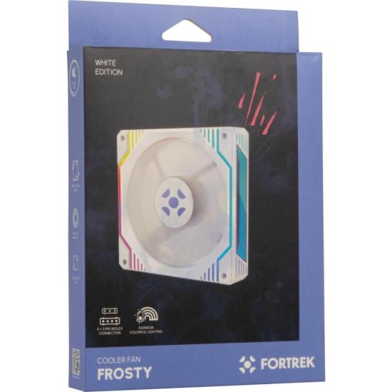 Cooler Fan Fortrek Frosty Rainbow Branco