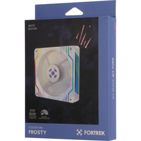 Cooler Fan Fortrek Frosty Rainbow Branco