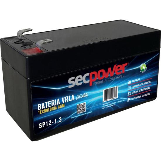 Bateria Selada 12V 1,3Ah SP12-1,3 SecPower