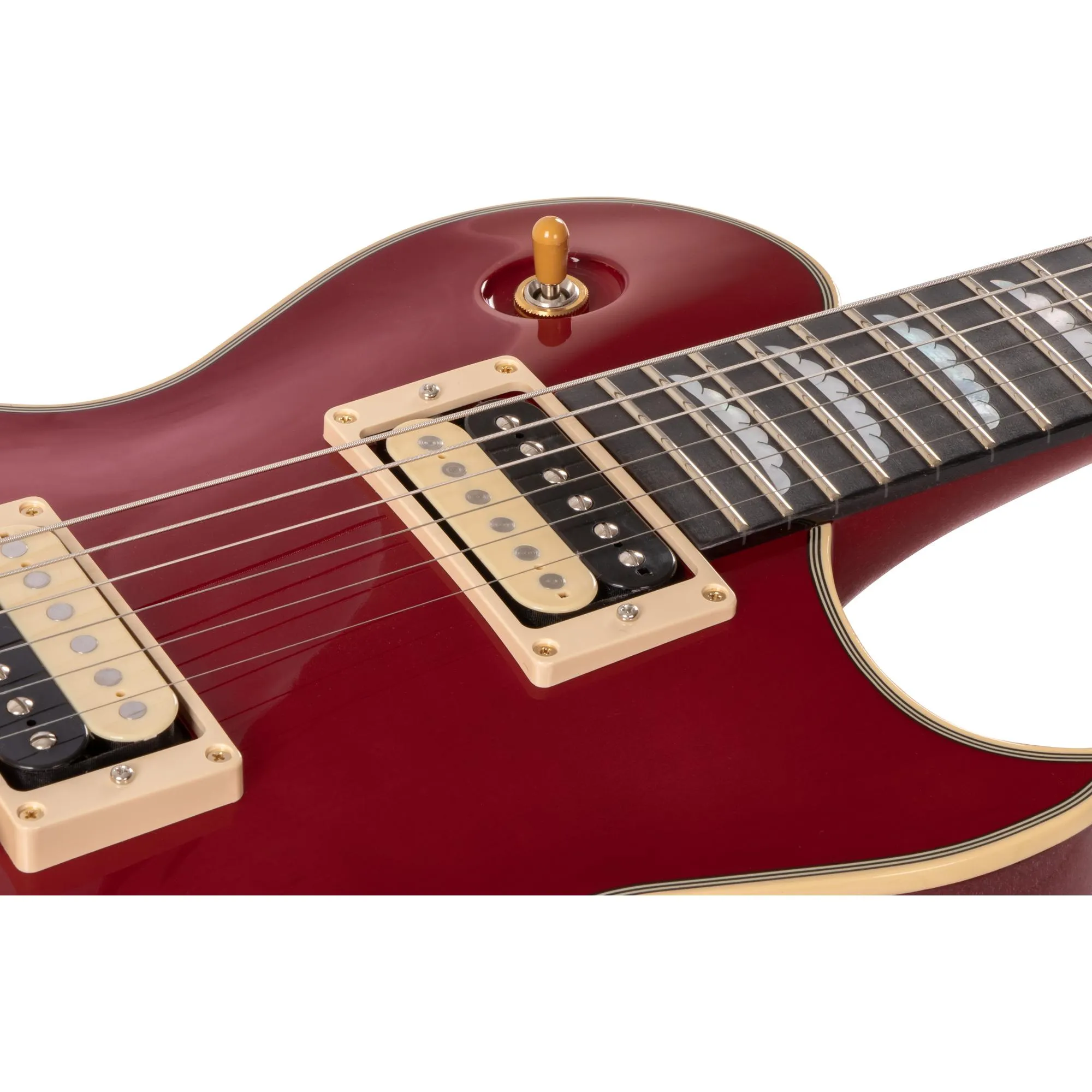 Guitarra Aria Pro PE-R80 See-Through Red
