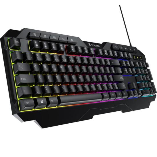 Teclado Gamer Multimidia Fortrek Shortcut Preto