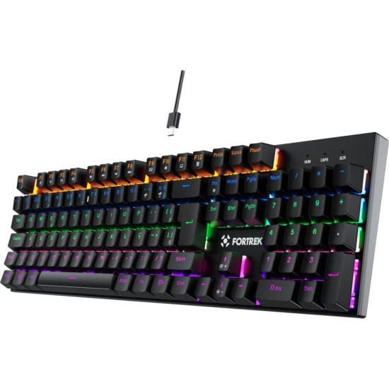 Teclado Gamer Mecânico Fortrek Gravity 100 Fullsized Preto