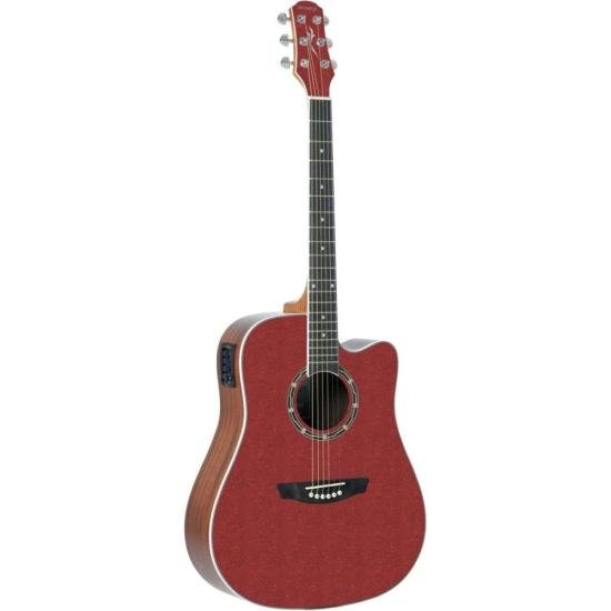 Violão Strinberg CD40 Aço Eletroacústico Wine Red Sparkle