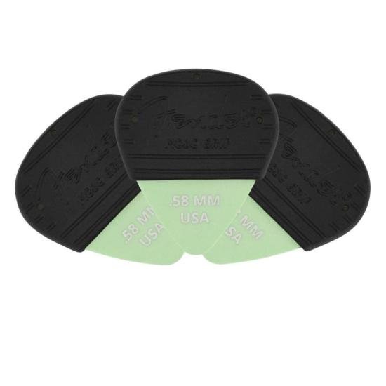 Palheta Fender Dura-Tone Delrin Surf Green com Mojo Grip