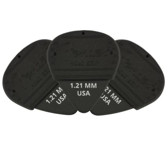 Palheta Fender Dura-Tone Delrin Black com Mojo Grip