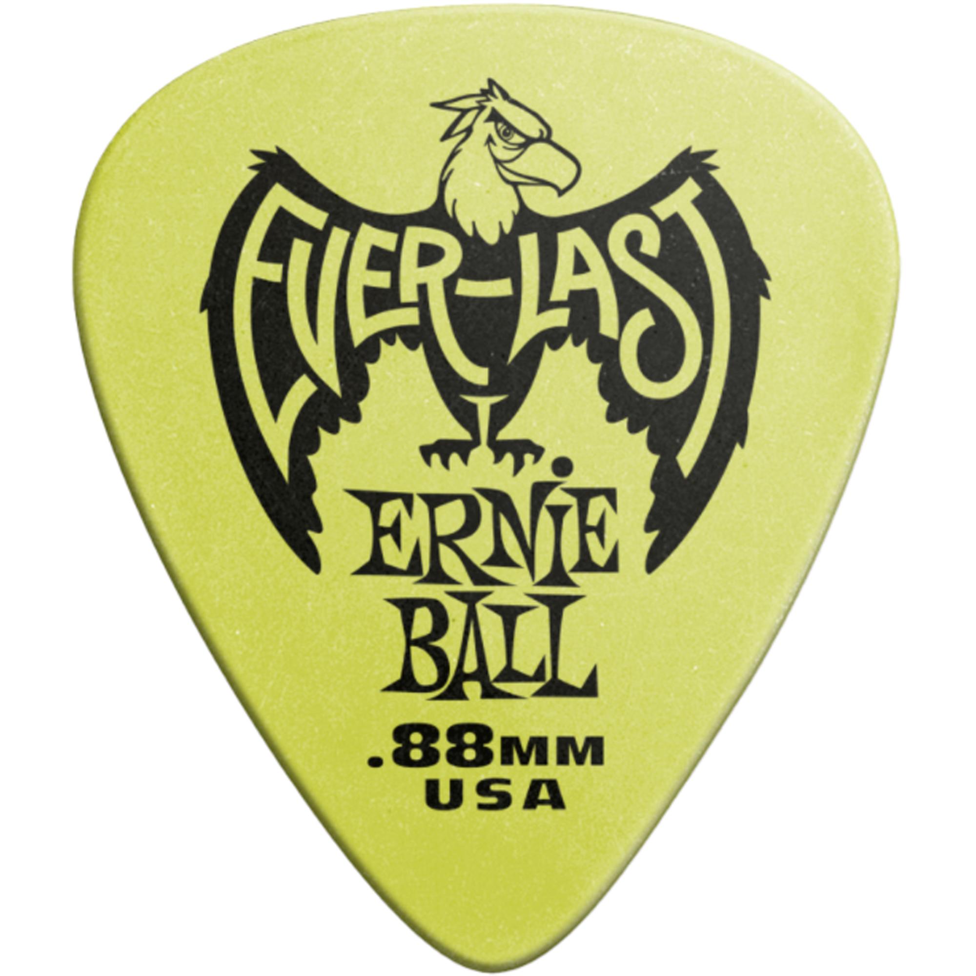 Palheta Everlast .88mm P09191 Verde Ernie Ball (C/12)