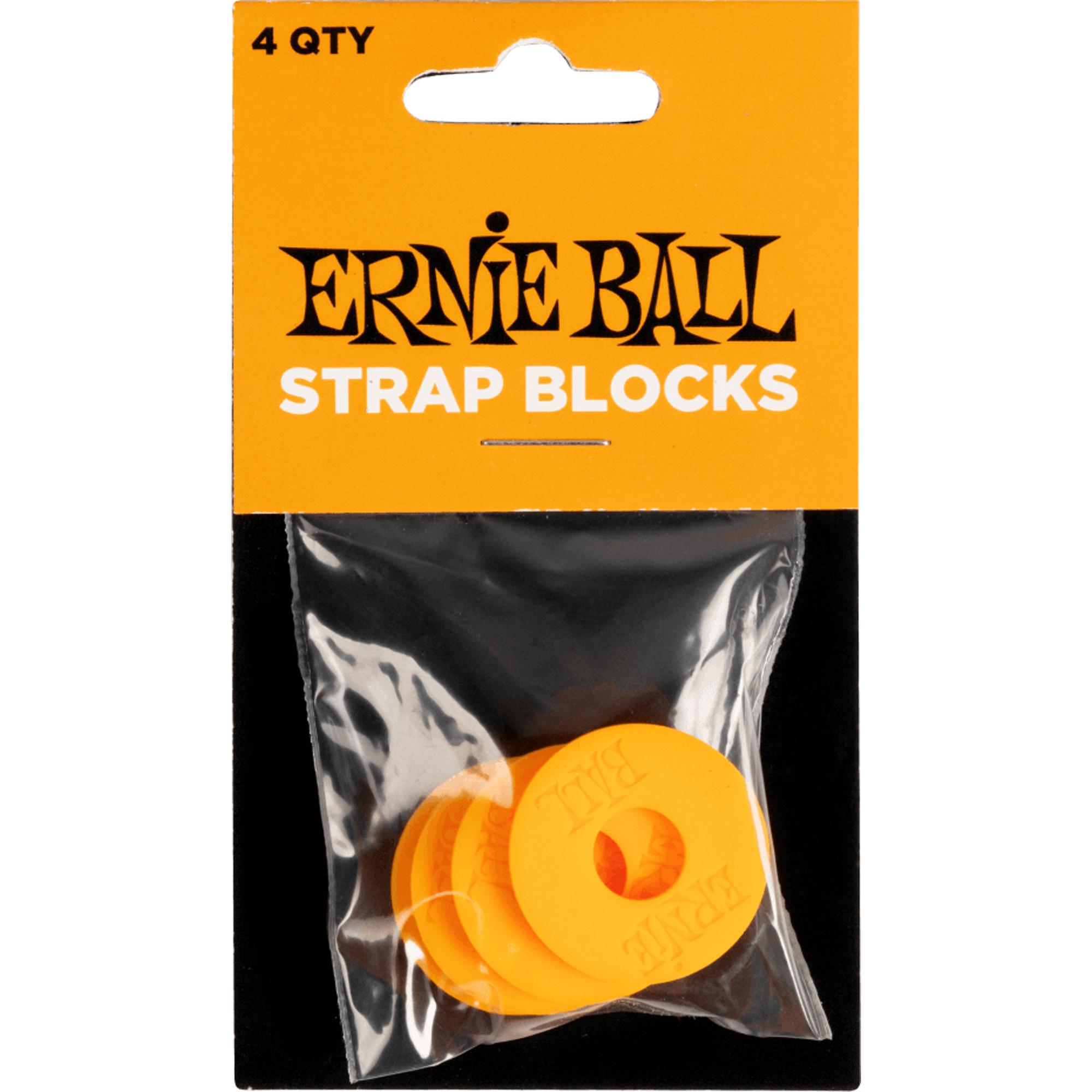 Strap Lock de Borracha Para Correia P05621 Laranja Ernie Ball (C/4)