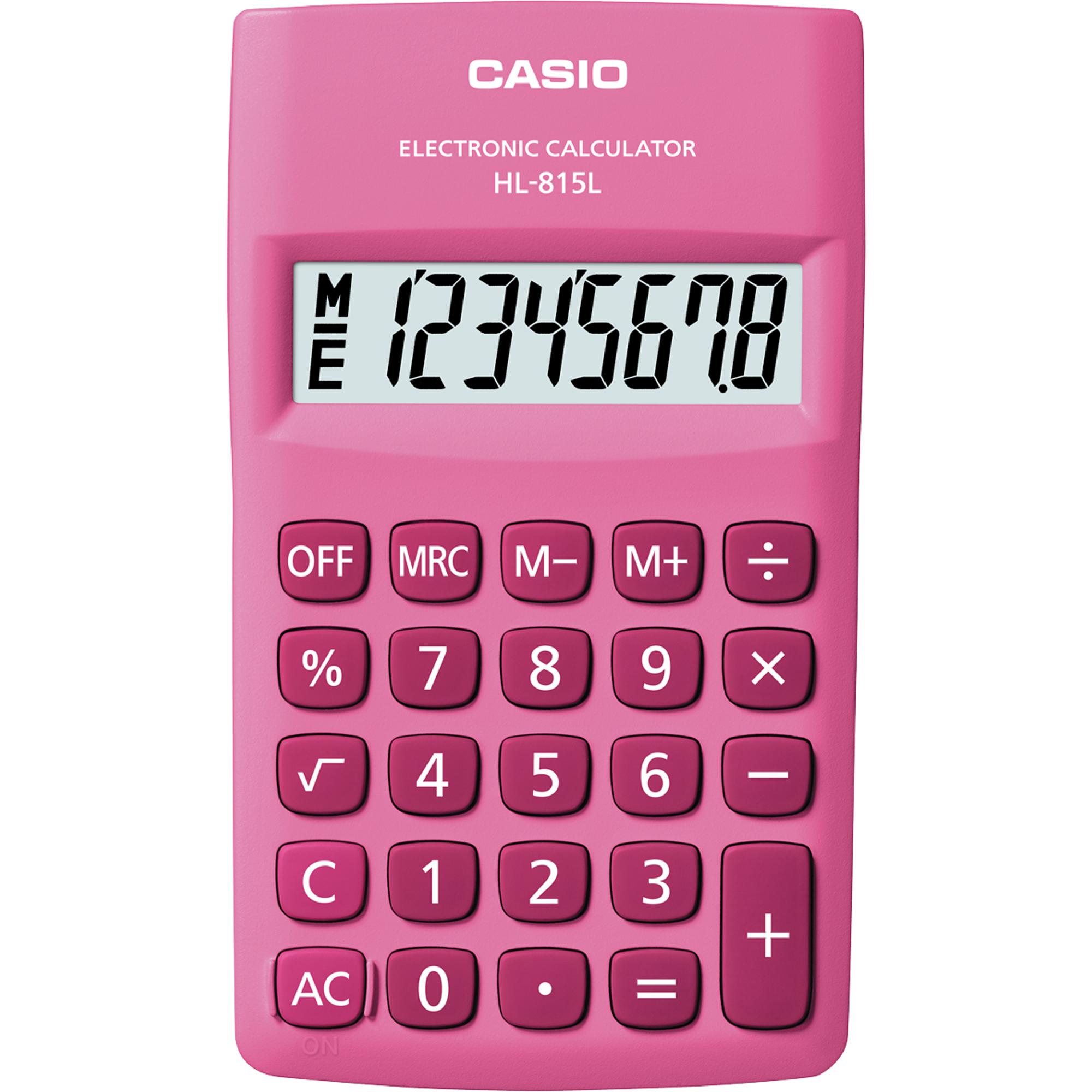 Calculadora de Bolso Casio HL815L 8 Dígitos Rosa