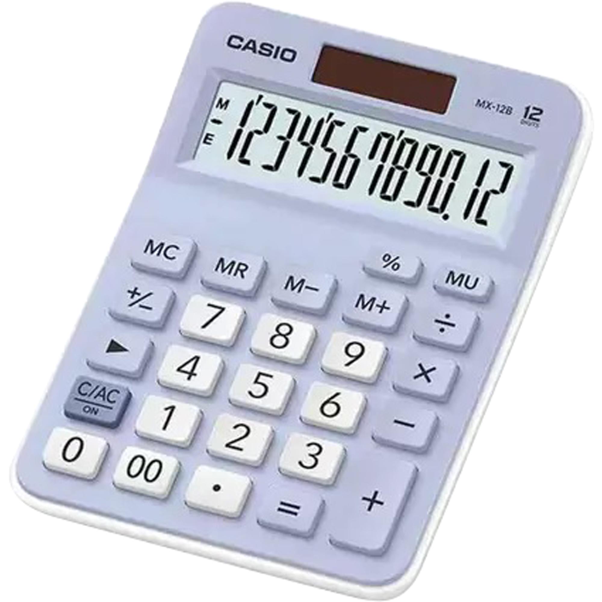 Calculadora de Mesa Casio MX12B-GN 12 Digitos Roxo