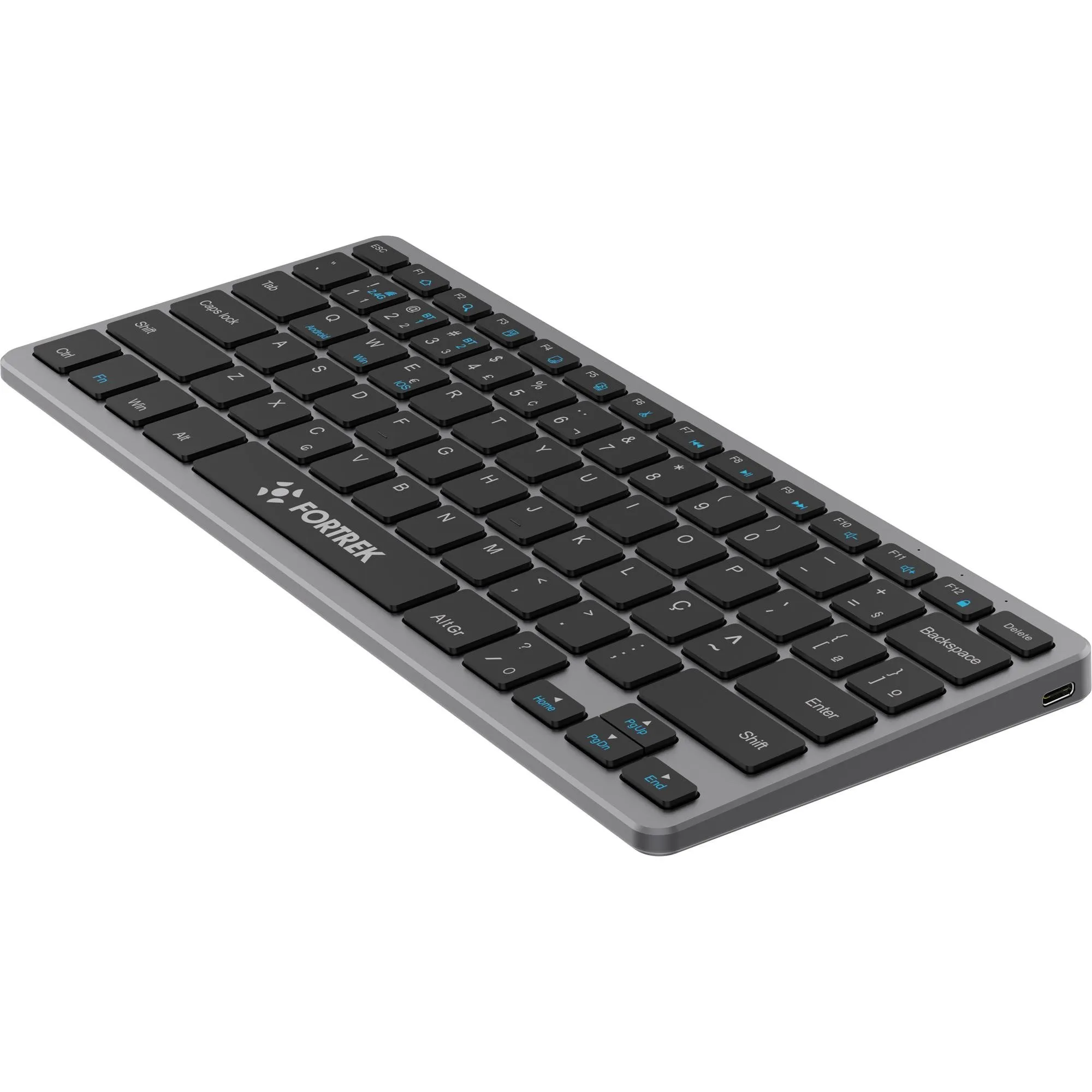 Teclado Office Fortrek KB11 Compact Bluetooth Preto