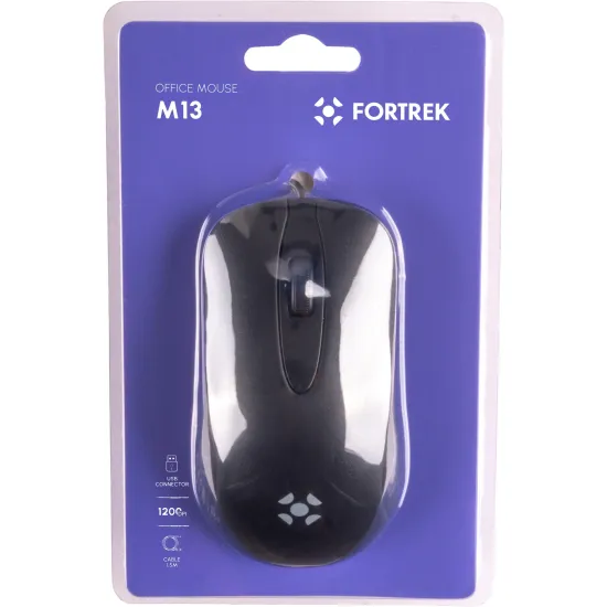 Mouse Fortrek M13 USB 1200DPI Preto