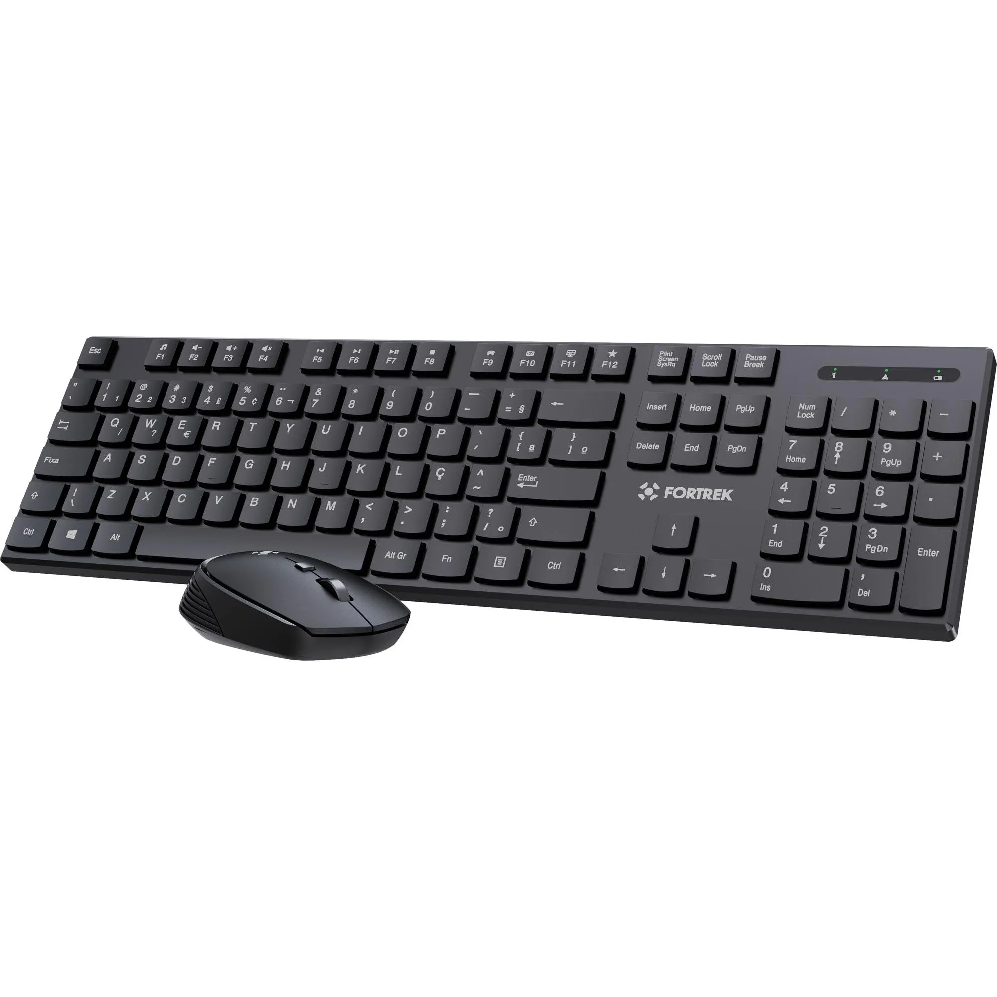 Kit Mouse e Teclado Fortrek CW11 Wireless Preto