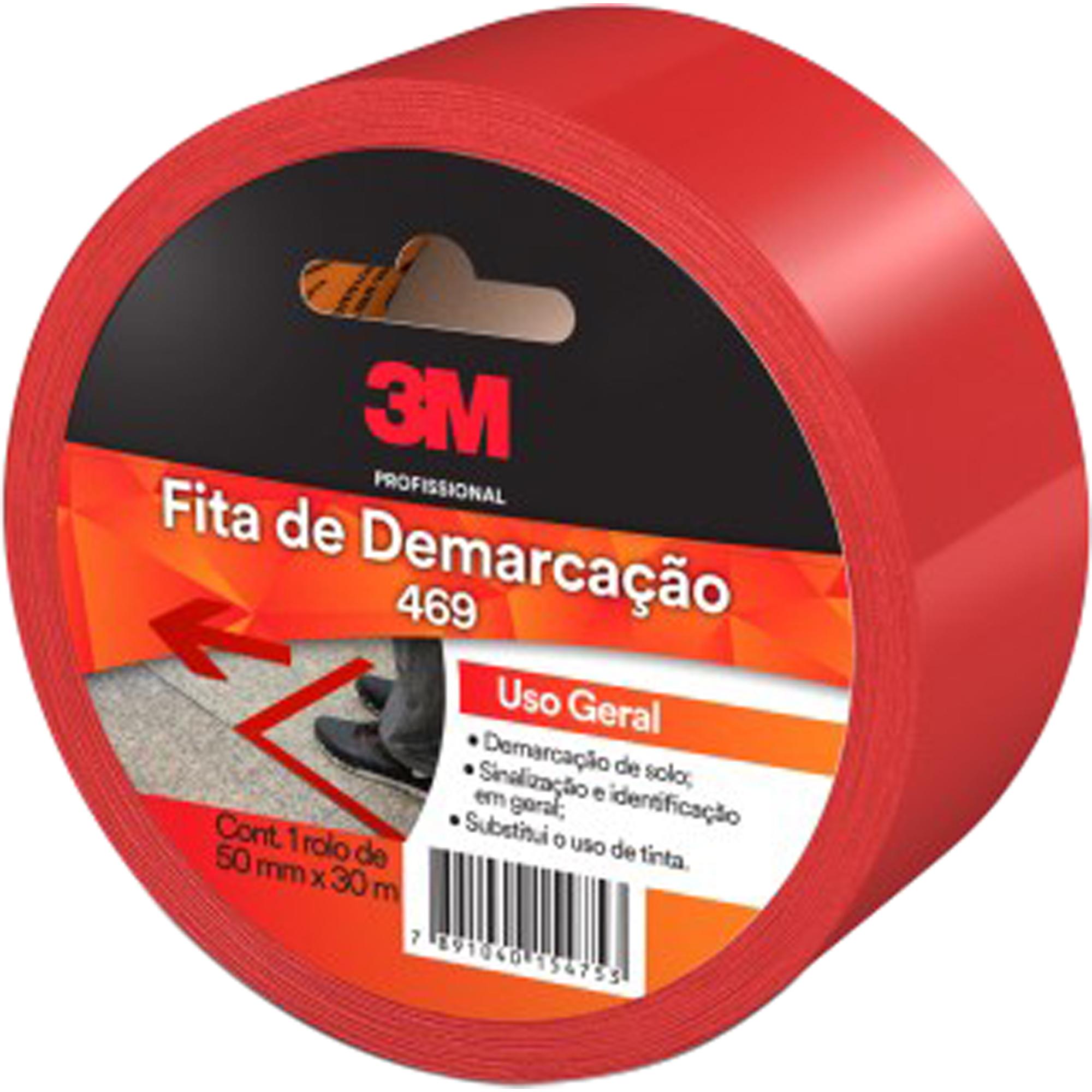 Fita de Demarcação 50mmx30m Vermelha 3M