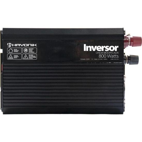 Inversor de Onda Modificada Hayonik MSW1208 800W 12V/127V USB