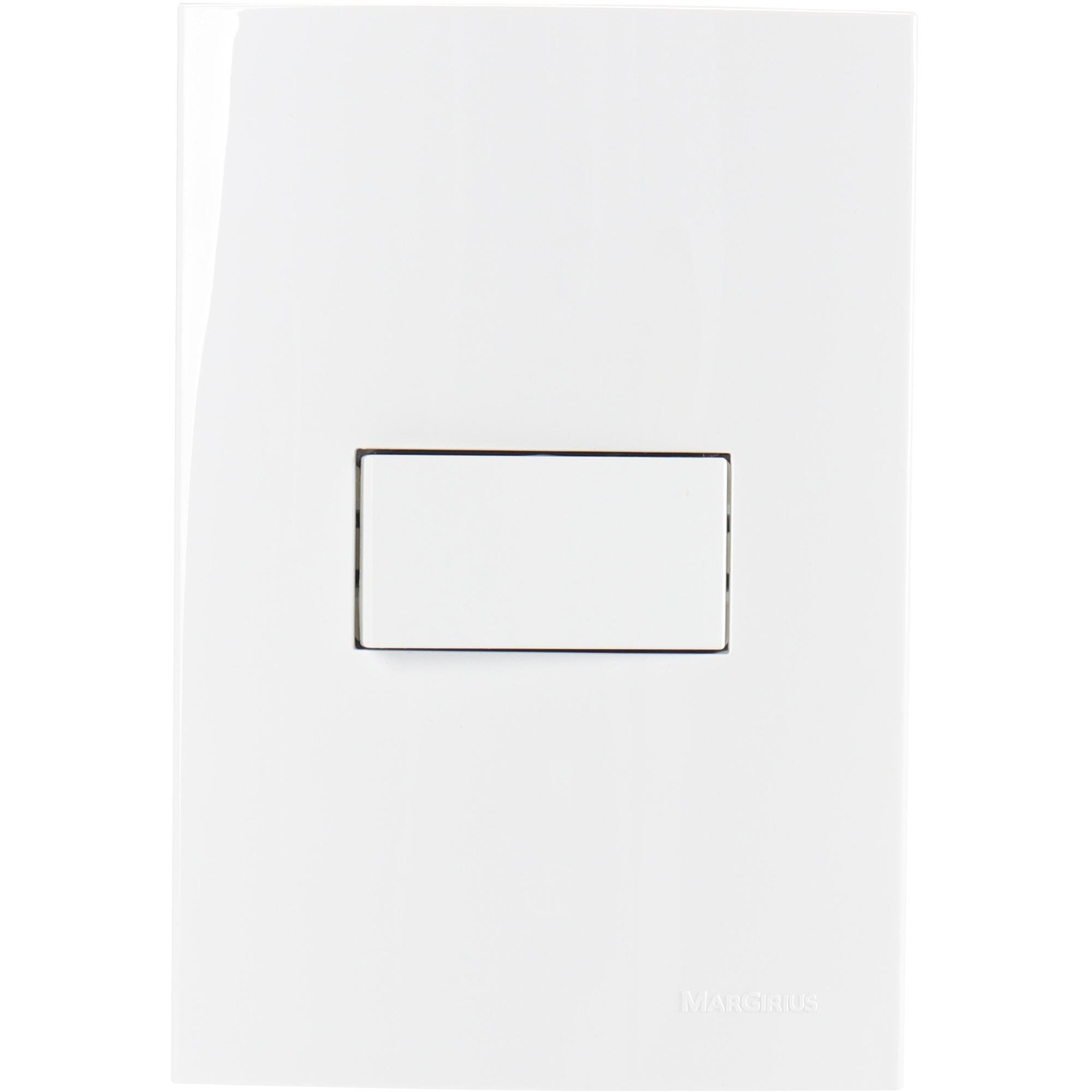 Conjunto Interruptor Simples 2P+T 10A Sleek 4x2 250V Branco Margirius