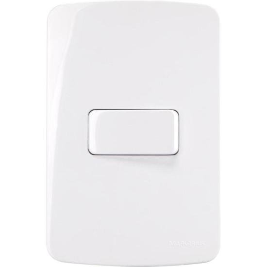 Conjunto 1 Interruptor Paralelo B3 10A 4x2 Branco Margirius