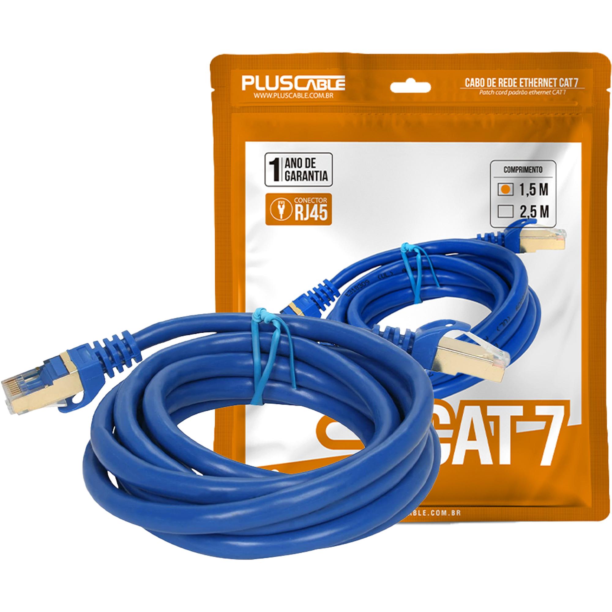 Patch Cord Cat7 1,5m Azul PlusCable