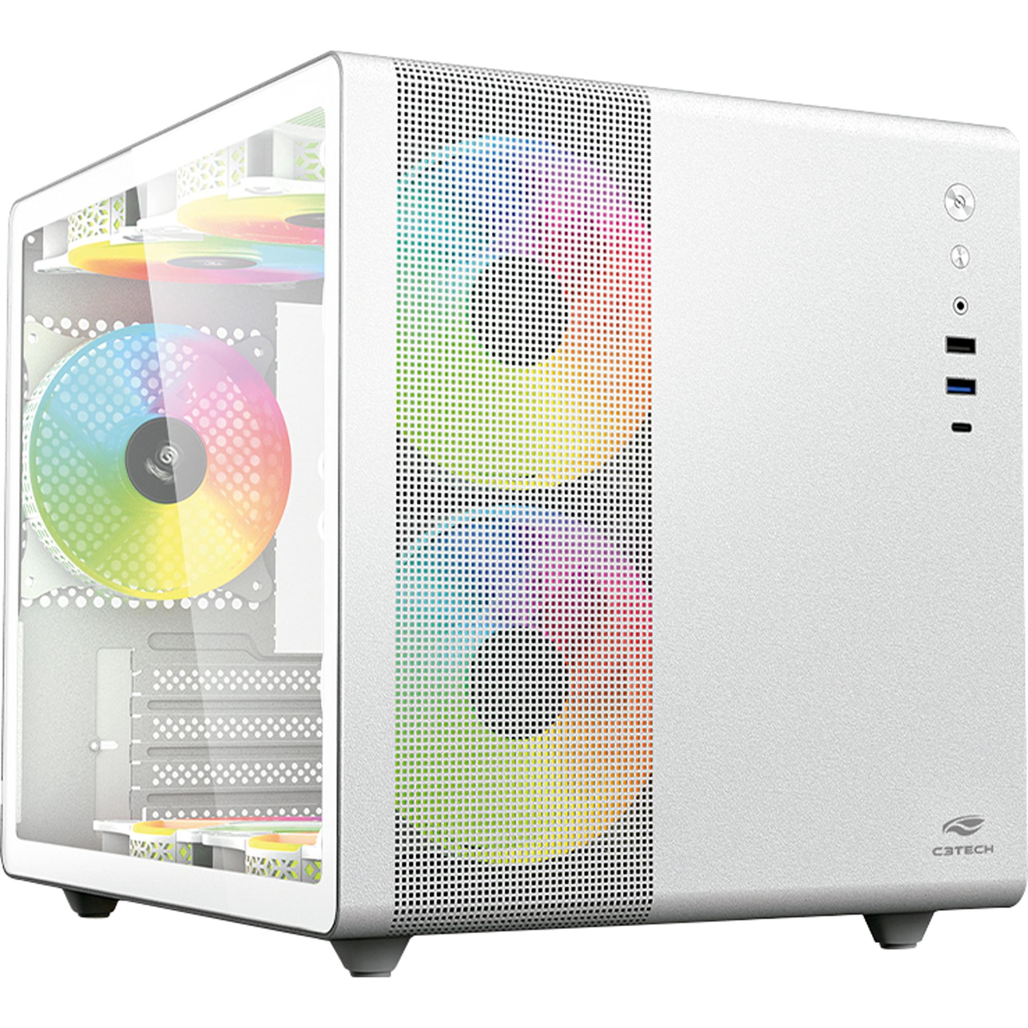 Gabinete Gamer C3Tech Aquarius MT-G710 Sem Fans Branco