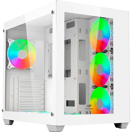 Gabinete Gamer C3Tech Aquarius MT-G910 Sem Fans Branco