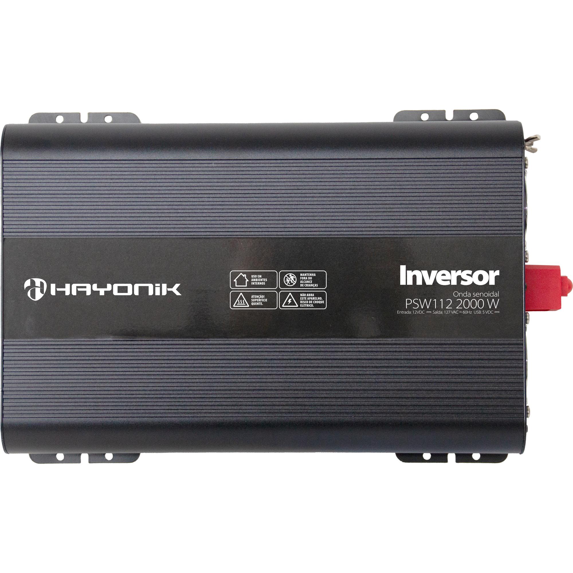 Inversor de Onda Senoidal Hayonik PSW112 2000W 12V/127V USB