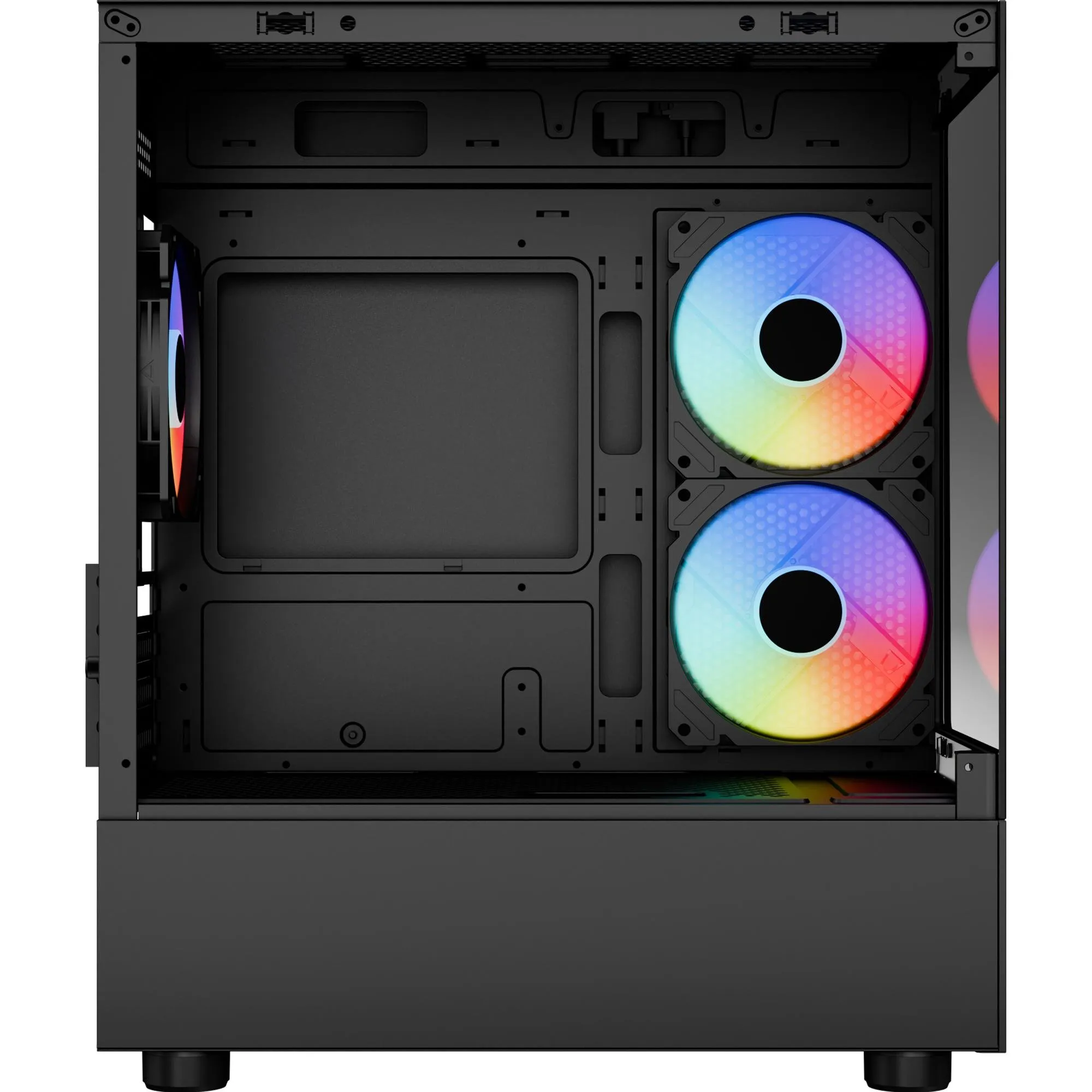 Gabinete Gamer Aerocool Viewport USB-C V1 Preto Lateral Vidro Temperado