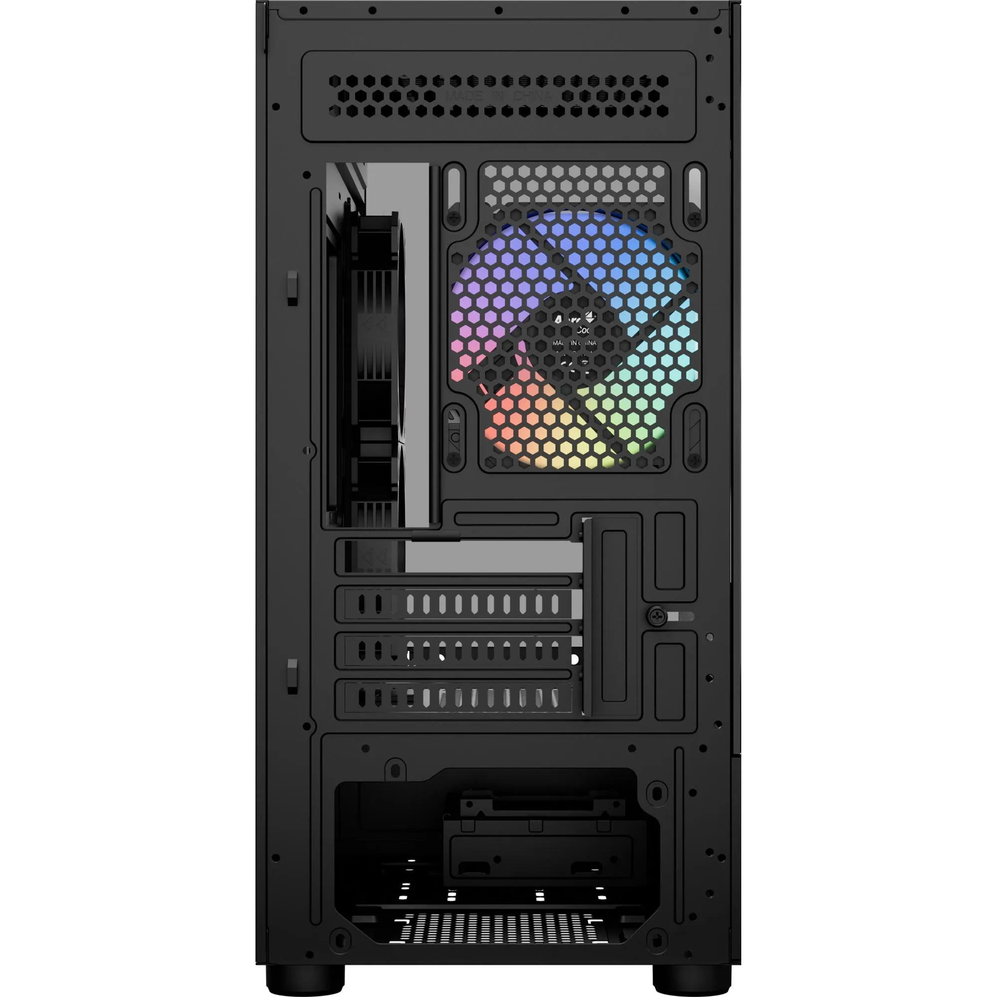Gabinete Gamer Aerocool Viewport USB-C V1 Preto Lateral Vidro Temperado