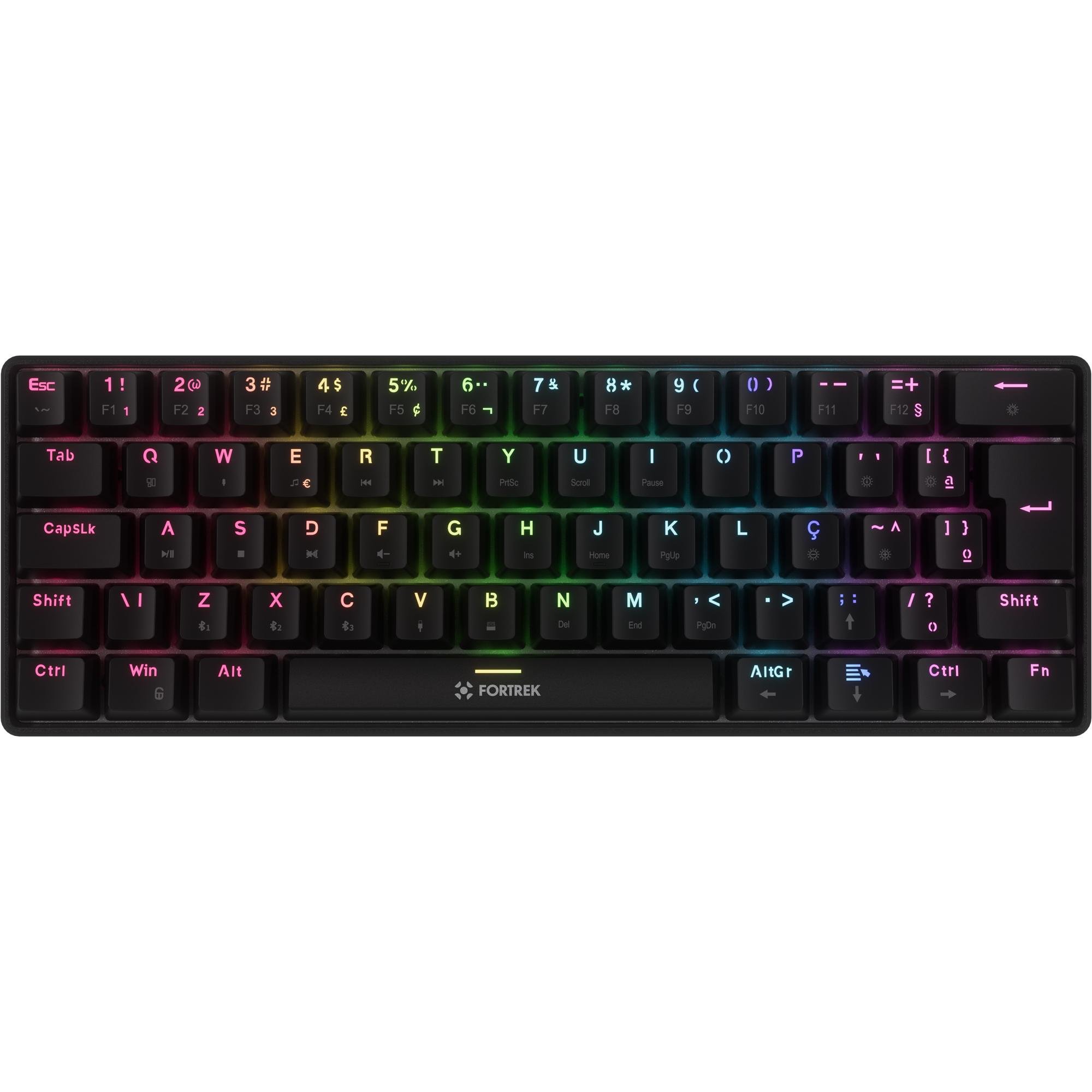 Teclado Mecânico Fortrek Gravity Air Compact Wireless Preto