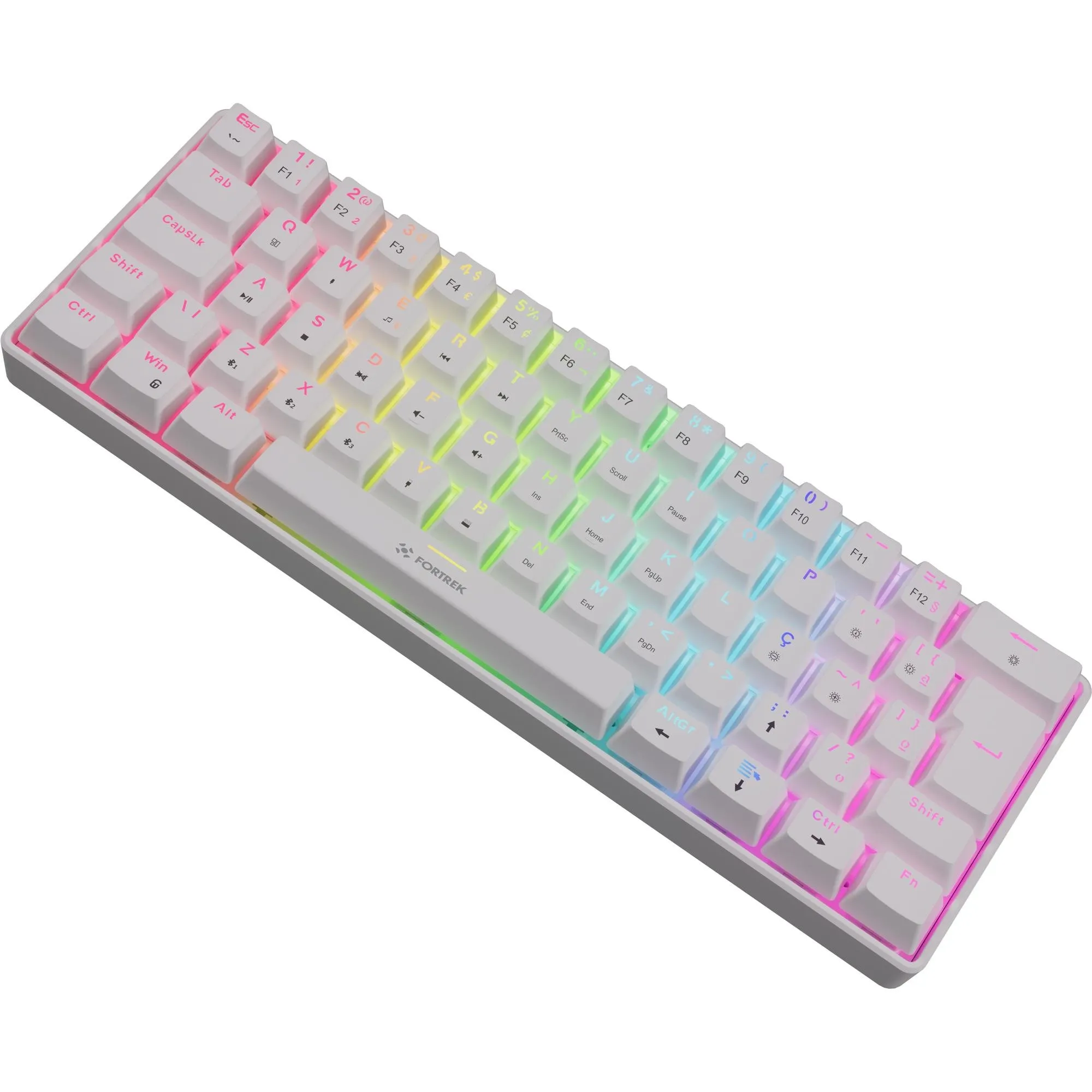Teclado Mecânico Fortrek Gravity Air Compact Wireless Branco