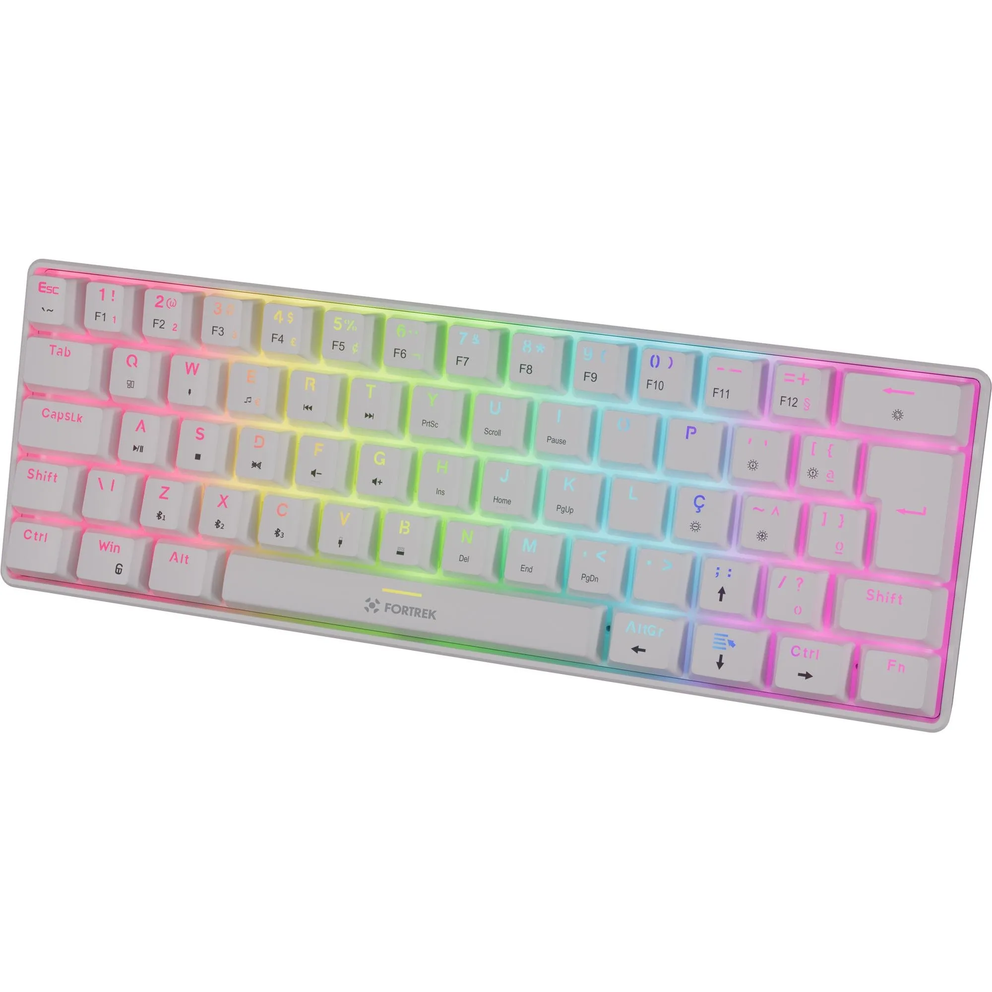 Teclado Mecânico Fortrek Gravity Air Compact Wireless Branco