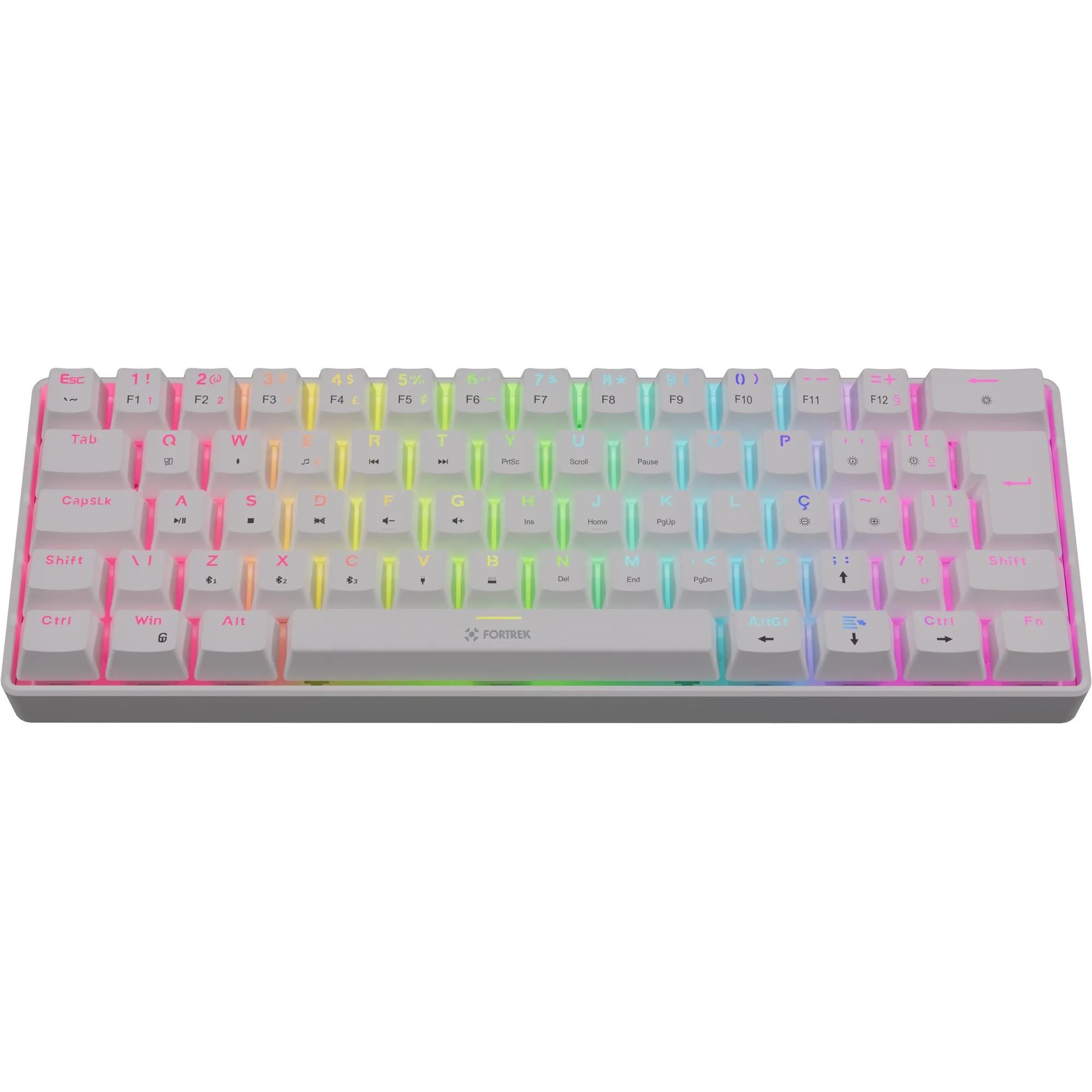 Teclado Mecânico Fortrek Gravity Air Compact Wireless Branco