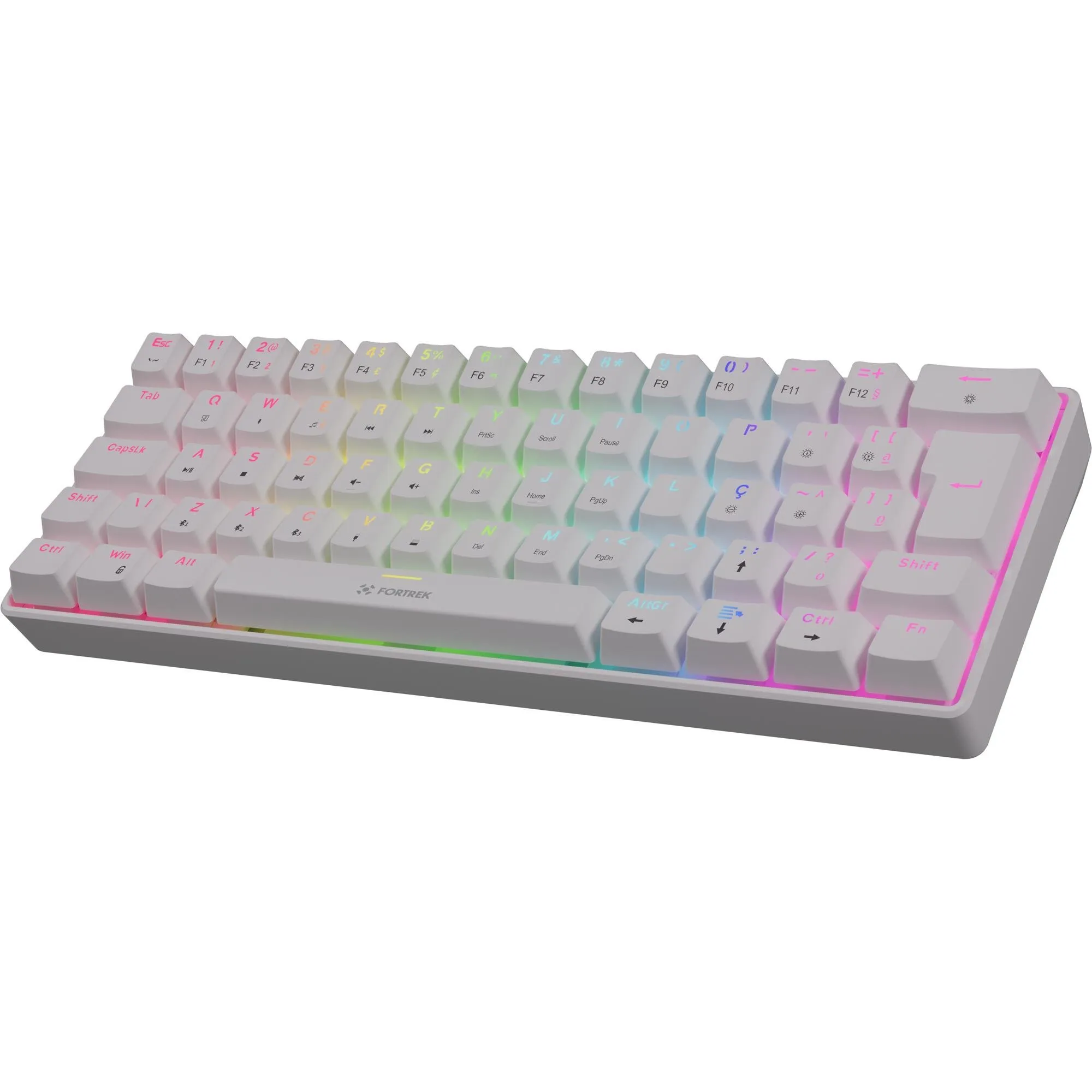 Teclado Mecânico Fortrek Gravity Air Compact Wireless Branco