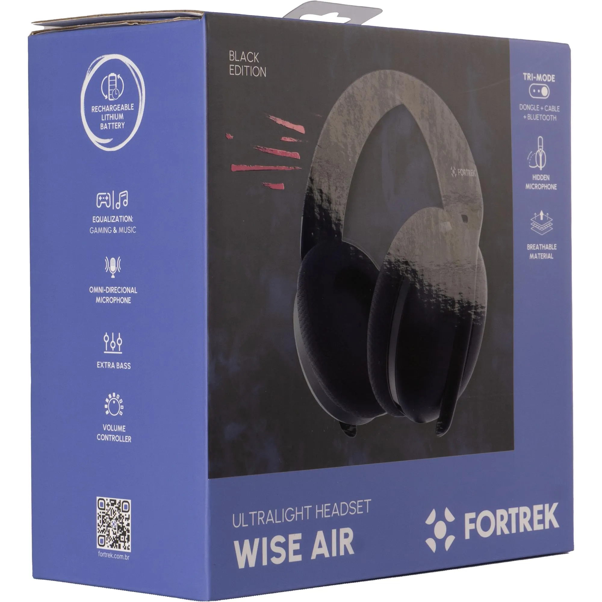 Headset Fortrek Wise Air Wireless Preto
