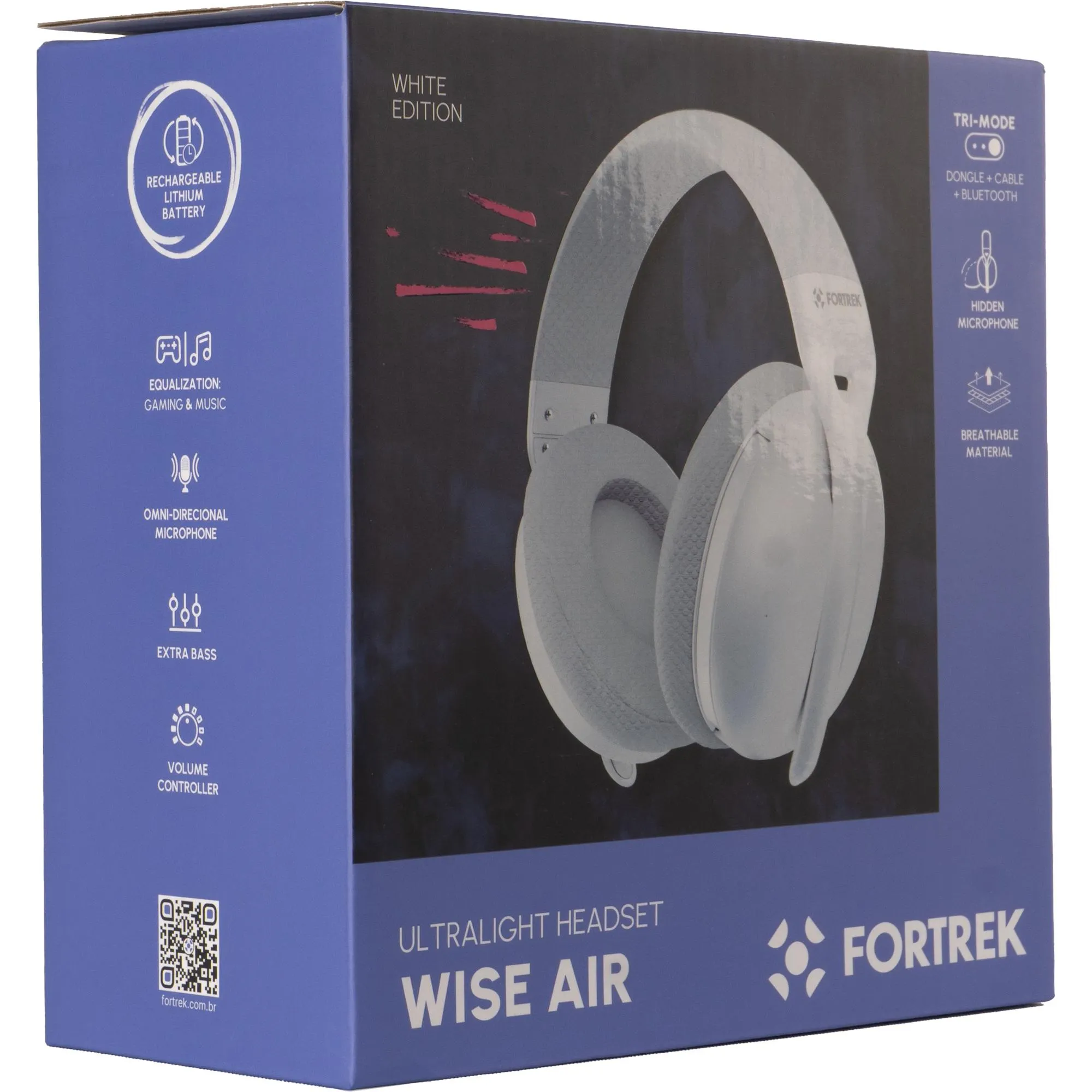 Headset Fortrek Wise Air Wireless Branco