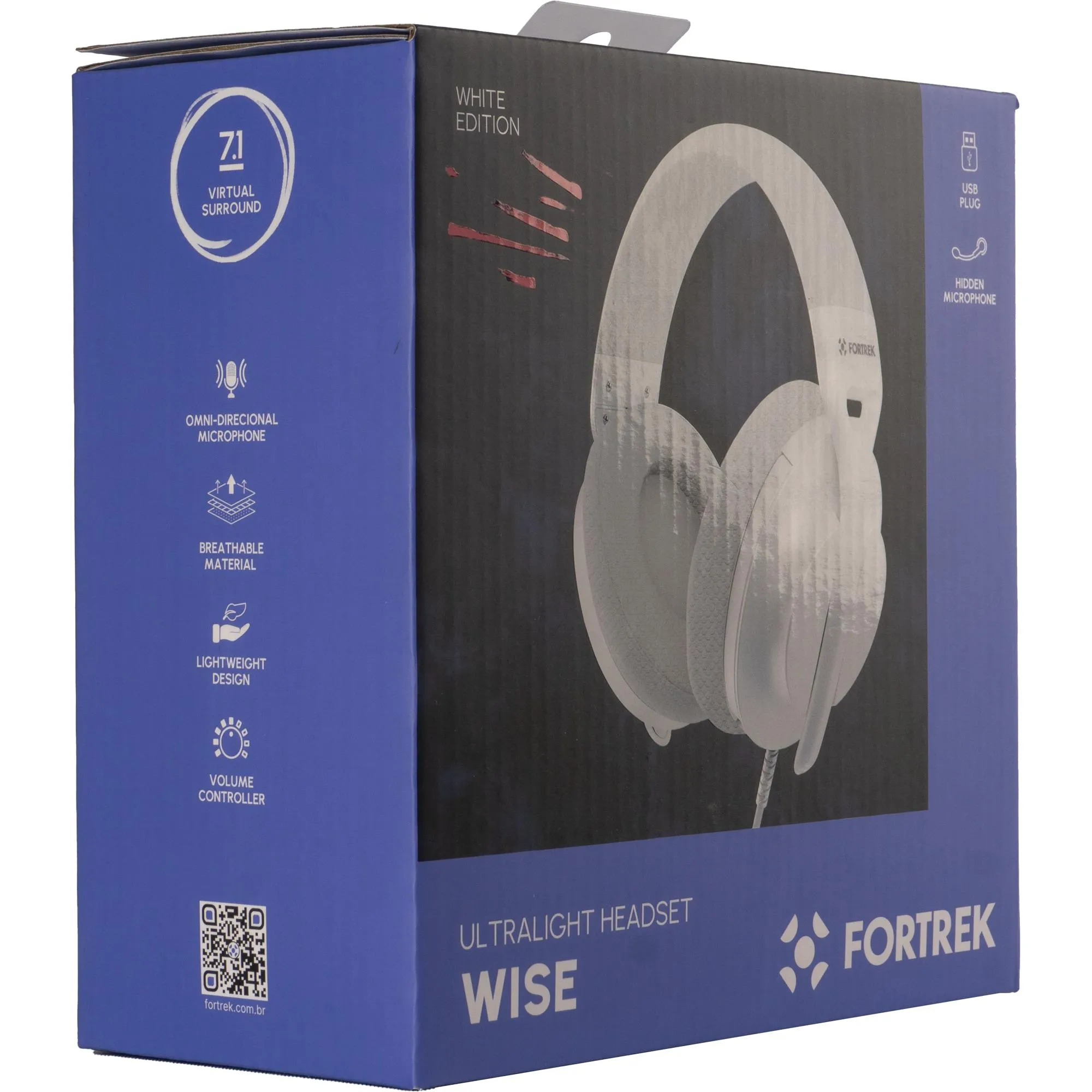 Headset 7.1 Fortrek Wise Branco