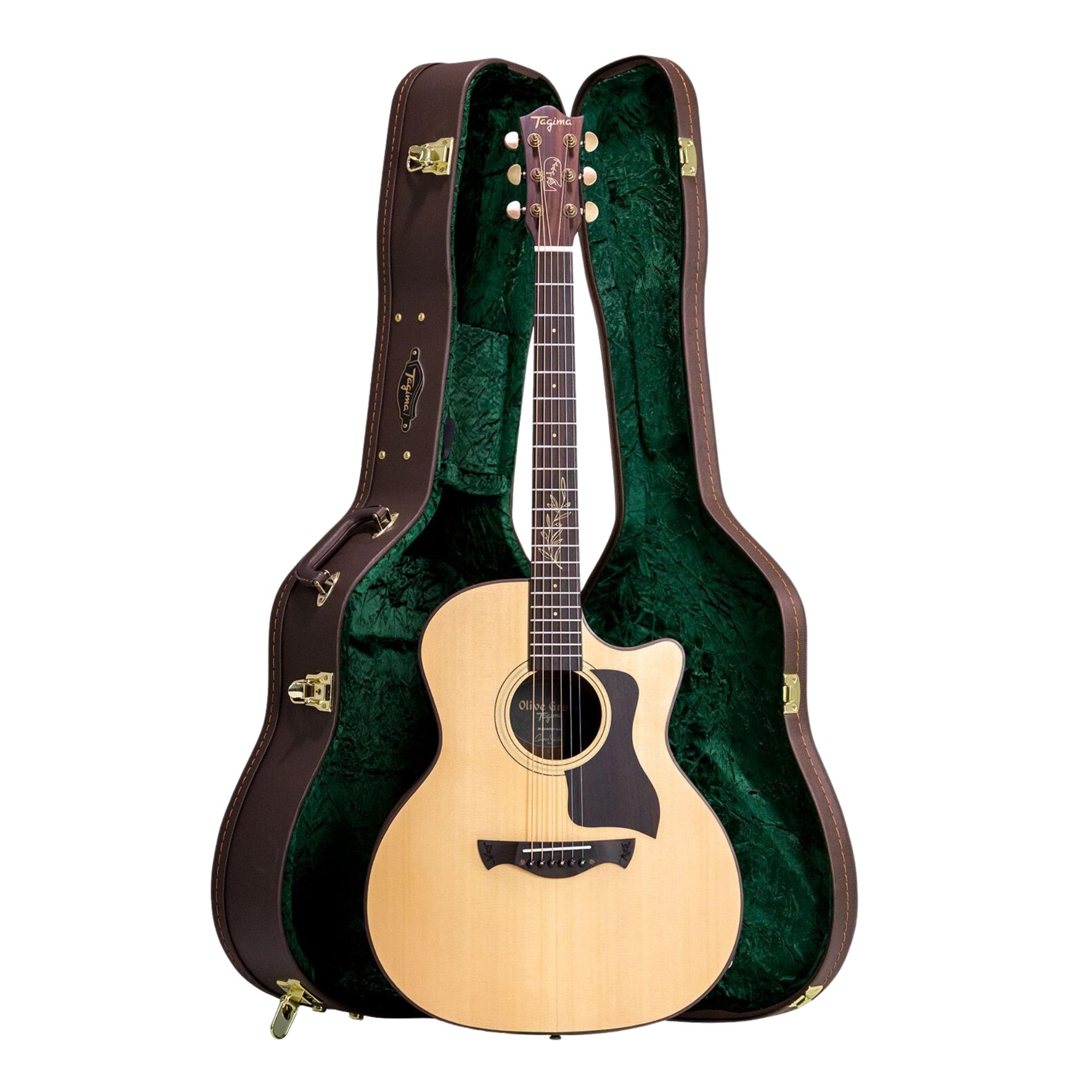 Violão Tagima Jumbo Olive Grace Aço Natural Open Pore