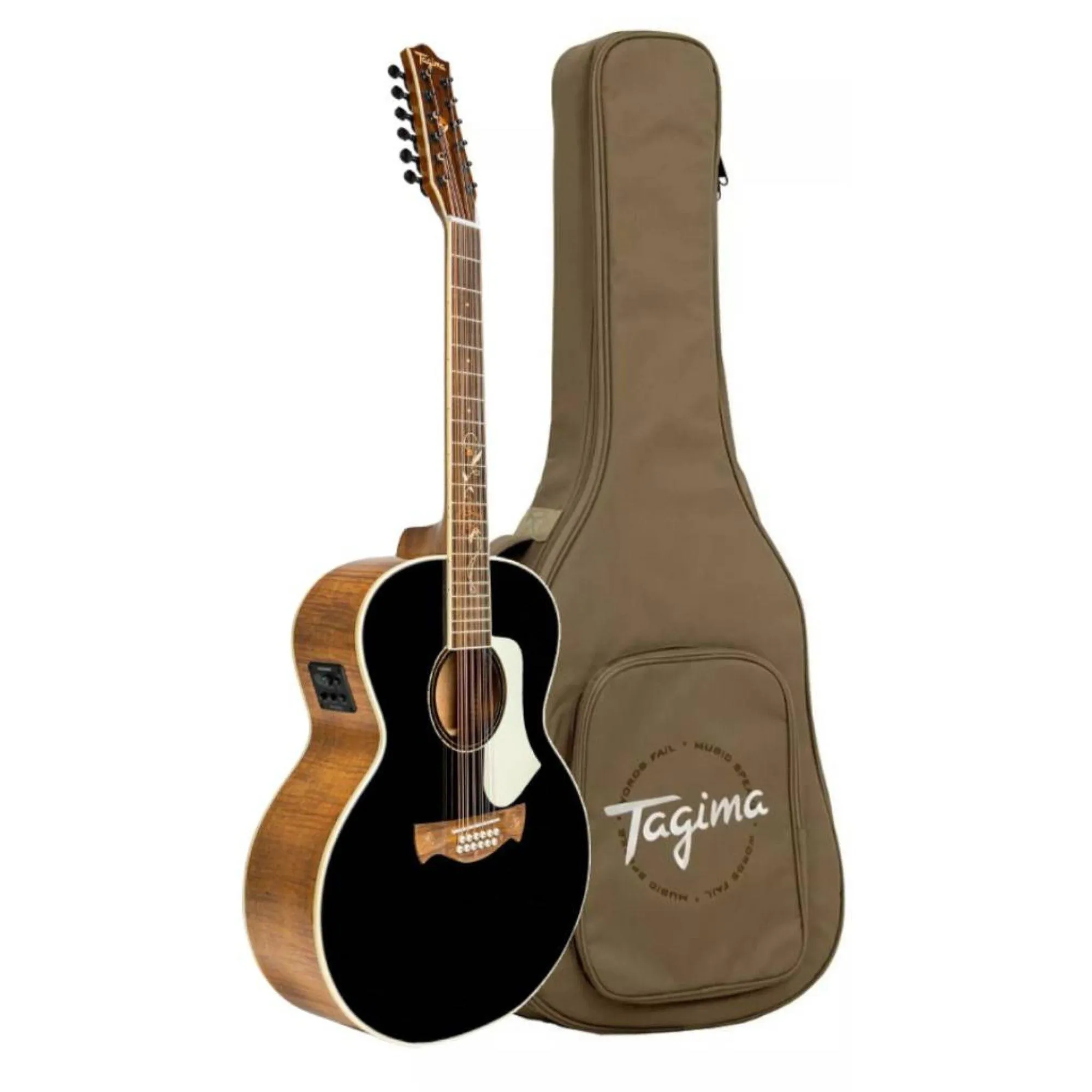 Violão Tagima Jumbo FS-600 XII Aço Black - Hayamax