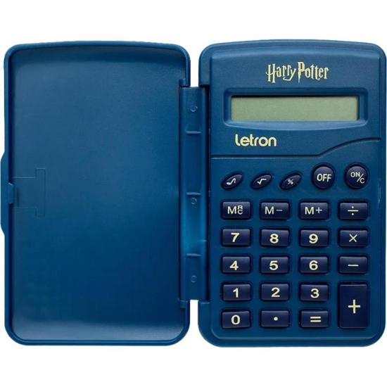 Calculadora Flip Letron Harry Potter 8 Dígitos Azul