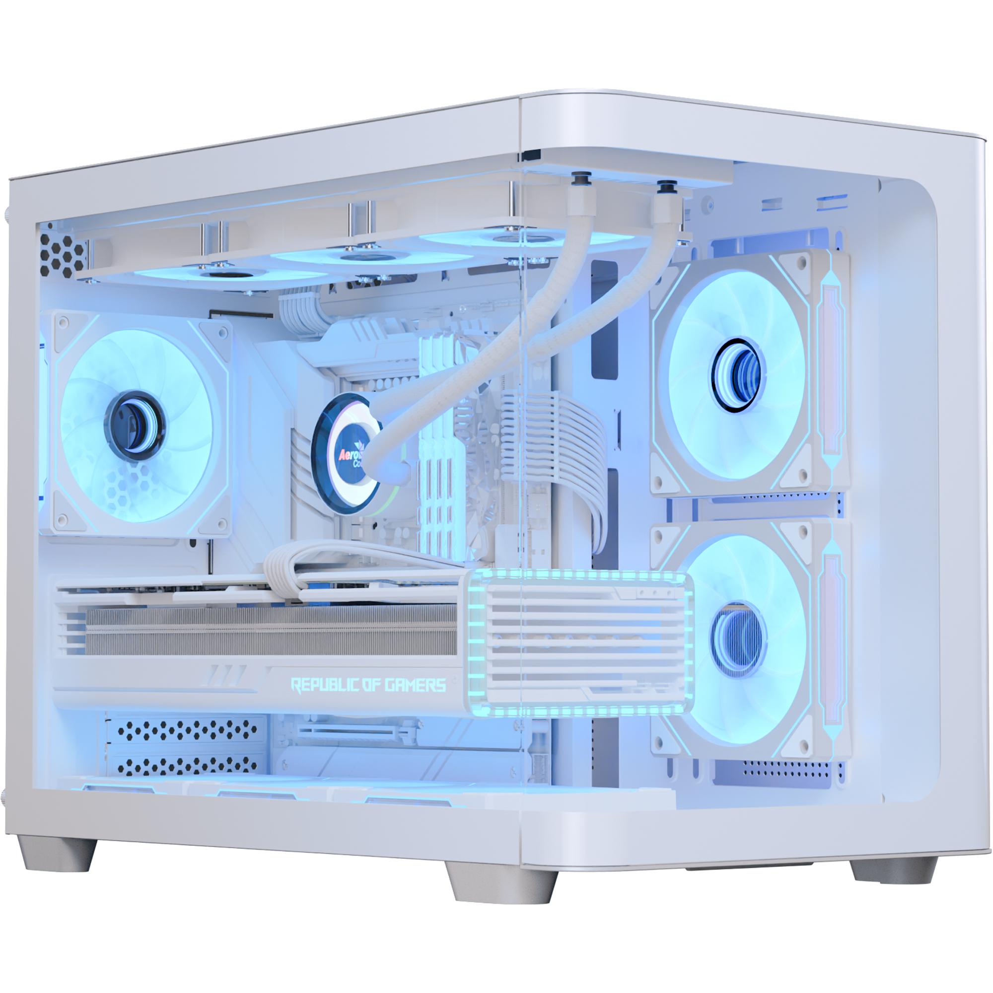 Gabinete Gamer Aerocool ATX P300C Branco Lateral Vidro