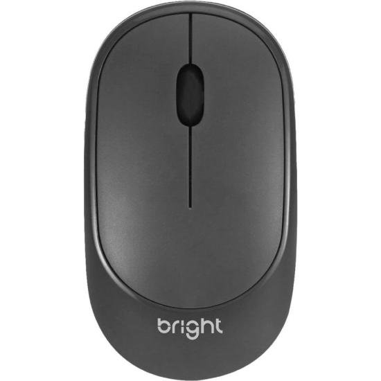 Mouse Sem Fio Bright MS003 Cinza