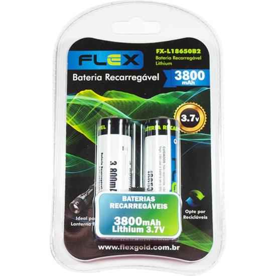 Bateria Recarregável Lithium 3.7V 3800mAh (C/2 Baterias) Flex