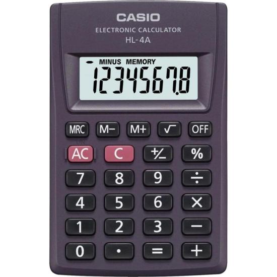 Calculadora de Bolso Casio HL-4A 8 Dígitos Preta