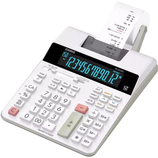 Calculadora Com Bobina Casio FR2650RC 12 Dígitos Branca